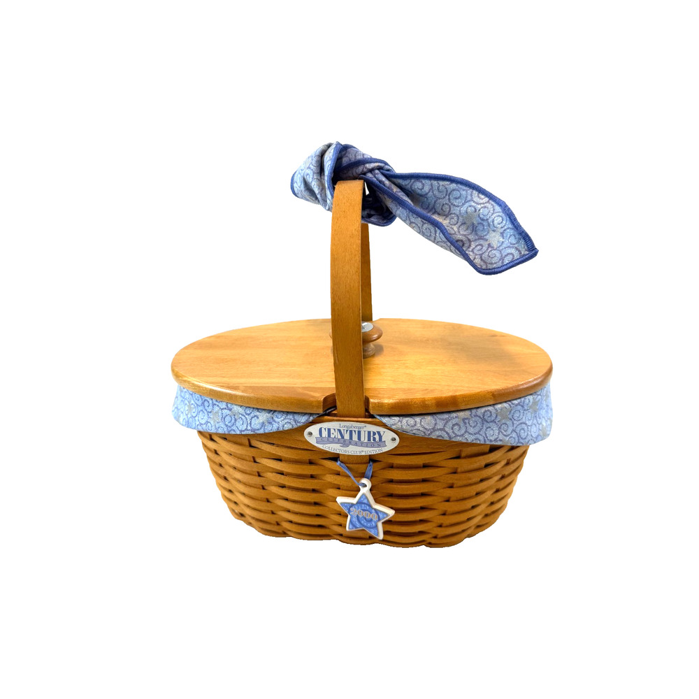 2000 Collectors Club Century Celebration Basket w/Liner Protector Lid & Tie-On